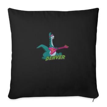 Denver avec guitare - Housse de coussin décorative 45 x 45 cm - noir - Devant