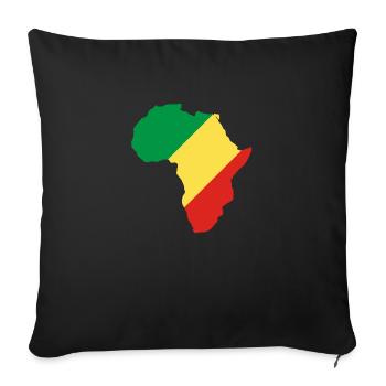 Kongo Brazza - Sofakissenbezug 45 x 45 cm - Schwarz - Vorne