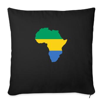 Gabon - Sofa pillowcase 17,3'' x 17,3'' (45 x 45 cm) - black - Front