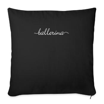 Ballerina - Sofa pillowcase 17,3'' x 17,3'' (45 x 45 cm) - black - Front