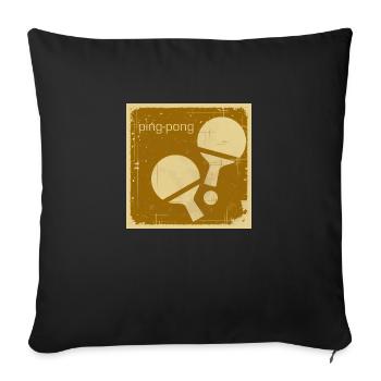 Vintage Ping Pong ping - Sofa pillowcase 17,3'' x 17,3'' (45 x 45 cm) - black - Front