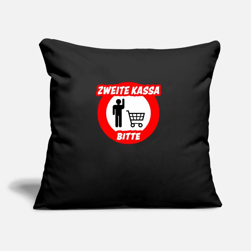 ZEITE KASSA BITTE Sofakissenbezug 45 x 45 cm