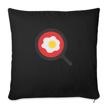 Egg - Housse de coussin décorative 45 x 45 cm - noir - Devant