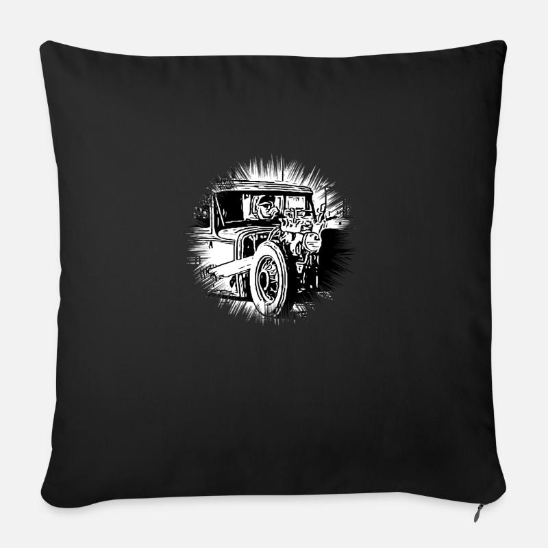 Auto - Sofakissenbezug 45 x 45 cm - Schwarz