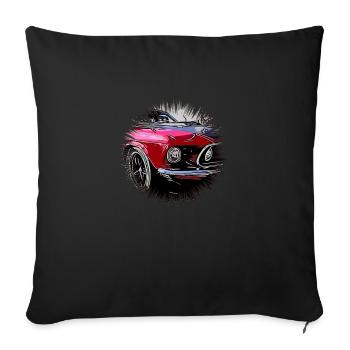 Car - Sofa pillowcase 17,3'' x 17,3'' (45 x 45 cm) - black - Front