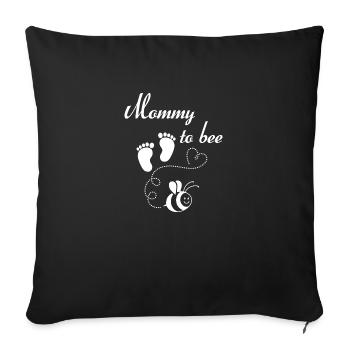 Mommy to bee Imker Honig Geschenk - Sofakissenbezug 45 x 45 cm - Schwarz - Vorne