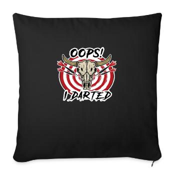 Oops I Darted - Housse de coussin décorative 45 x 45 cm - noir - Devant