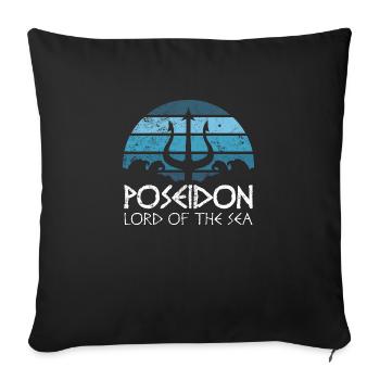 Poseidon Trident T Shirt Greek Gods Lord - Sofa pillowcase 17,3'' x 17,3'' (45 x 45 cm) - black - Front