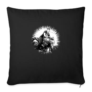 Moto - Housse de coussin décorative 45 x 45 cm - noir - Devant