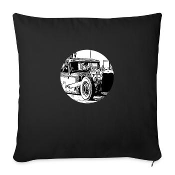 Voiture - Housse de coussin décorative 45 x 45 cm - noir - Devant