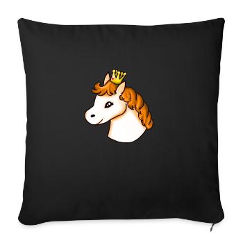 Pony Apricot - Sofakissenbezug 45 x 45 cm - Schwarz - Vorne