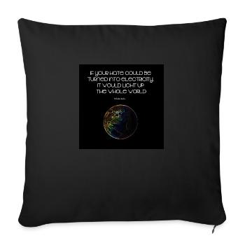 Die Welt in Teslas Augen - Sofakissenbezug 45 x 45 cm - Schwarz - Vorne