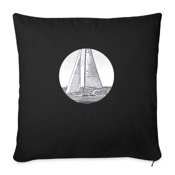 Voile - Housse de coussin décorative 45 x 45 cm - noir - Devant