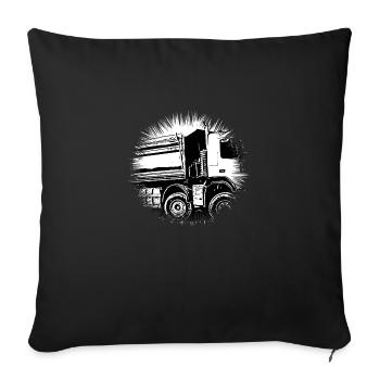 Camions - Housse de coussin décorative 45 x 45 cm - noir - Devant