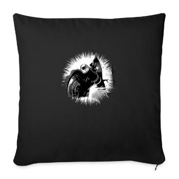 Moto - Housse de coussin décorative 45 x 45 cm - noir - Devant