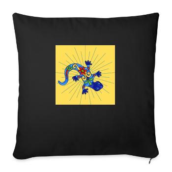 Lichter des Lizards - Sofakissenbezug 45 x 45 cm - Schwarz - Vorne