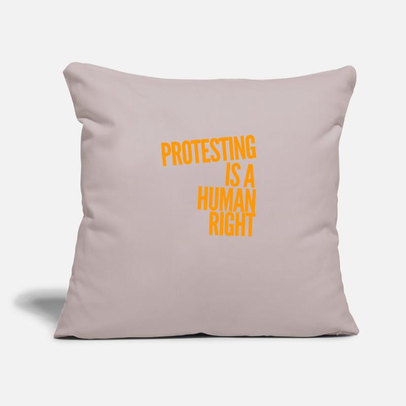 Protesting is a human right Sofa pillowcase 17,3'' x 17,3'' (45 x 45 cm)