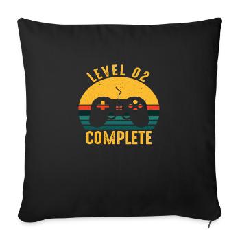 Niveau 2 Complete - Housse de coussin décorative 45 x 45 cm - noir - Devant