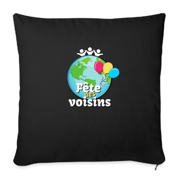 Fete Des Voisins Rencontrer Vos Voisins - Housse de coussin décorative 45 x 45 cm - noir - Devant