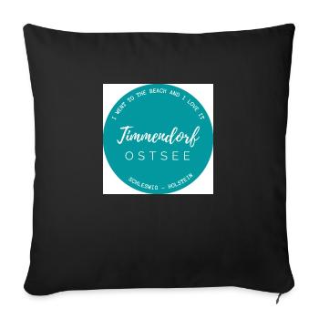 Timmendorf - Baltic Sea - Sofa pillowcase 17,3'' x 17,3'' (45 x 45 cm) - black - Front