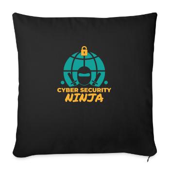 Cyber security ninja Programming Computer Science - Sofa pillowcase 17,3'' x 17,3'' (45 x 45 cm) - black - Front