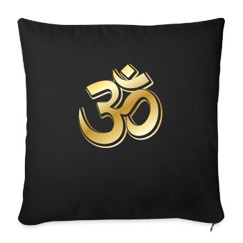 Golden OM Symbol by The Manzanita's - Sofa pillowcase 17,3'' x 17,3'' (45 x 45 cm) - black - Front