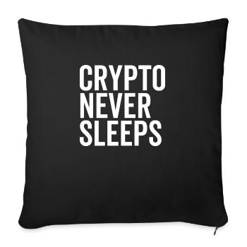 Crypto ne dort jamais - Housse de coussin décorative 45 x 45 cm - noir - Devant