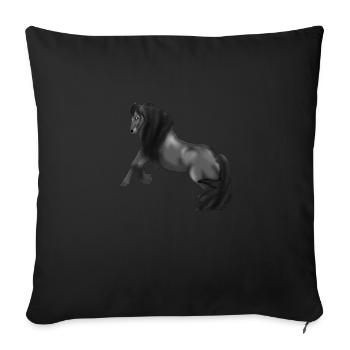 Friesian Horse - Sofa pillowcase 17,3'' x 17,3'' (45 x 45 cm) - black - Front