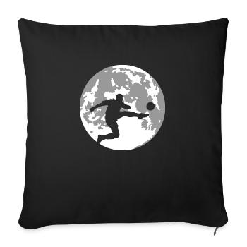 football - full moon - Sofa pillowcase 17,3'' x 17,3'' (45 x 45 cm) - black - Front