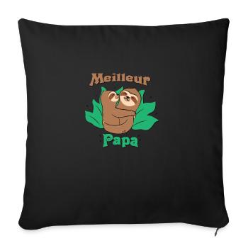 Meilleur Papa - Housse de coussin décorative 45 x 45 cm - noir - Devant