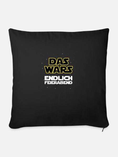 Das wars, endlich Feierabend - Sofakissenbezug 45 x 45 cm - Schwarz