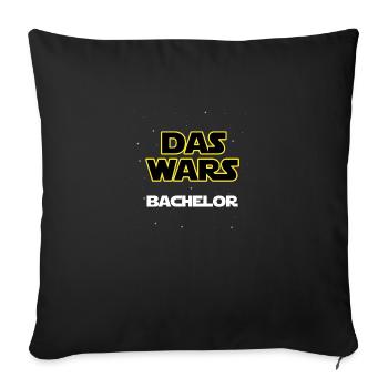 Das wars - Bachelor - Sofakissenbezug 45 x 45 cm - Schwarz - Vorne