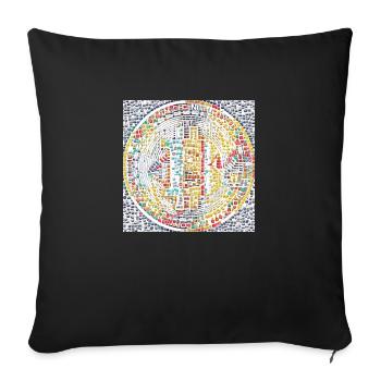 Bitcoin - Sofa pillowcase 17,3'' x 17,3'' (45 x 45 cm) - black - Front