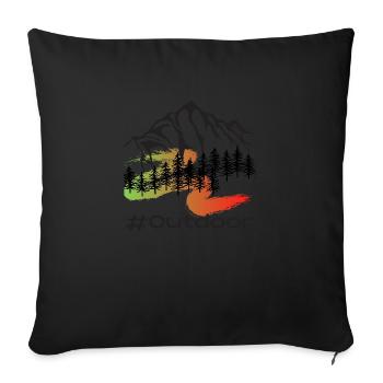 #Outdoor - Sofa pillowcase 17,3'' x 17,3'' (45 x 45 cm) - black - Front