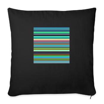 Stripe pattern 270421 - Sofa pillowcase 17,3'' x 17,3'' (45 x 45 cm) - black - Front