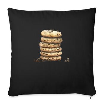 cookies - Housse de coussin décorative 45 x 45 cm - noir - Devant