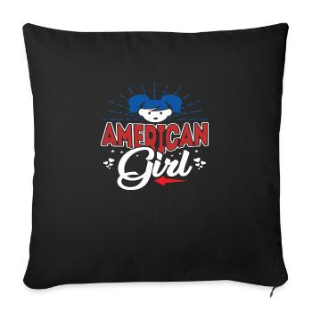AMERICAN GIRL - Housse de coussin décorative 45 x 45 cm - noir - Devant
