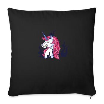 Unicorn - Sofa pillowcase 17,3'' x 17,3'' (45 x 45 cm) - black - Front
