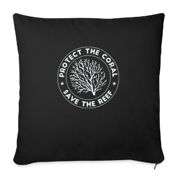 Protéger le corail Cadeau Save the Reef - Housse de coussin décorative 45 x 45 cm - noir - Devant
