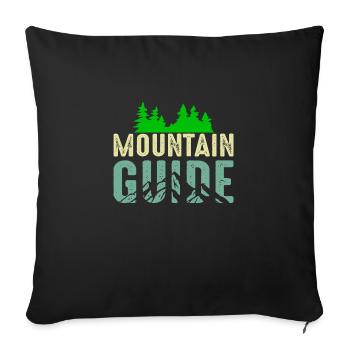 Mountain Guide - Sofakissenbezug 45 x 45 cm - Schwarz - Vorne