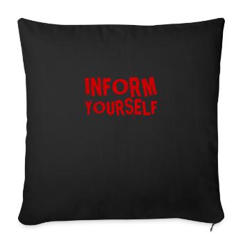 glaube nicht alles - Sofa pillowcase 17,3'' x 17,3'' (45 x 45 cm) - black - Front