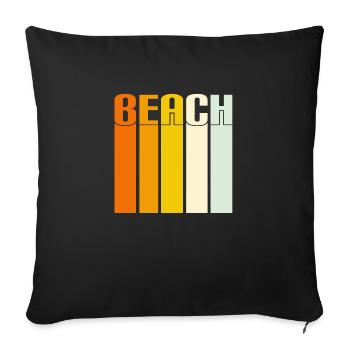 Beach - Housse de coussin décorative 45 x 45 cm - noir - Devant