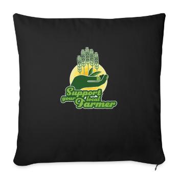 Living sustainably - Sofa pillowcase 17,3'' x 17,3'' (45 x 45 cm) - black - Front
