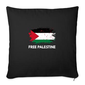 Libérer la Palestine - Housse de coussin décorative 45 x 45 cm - noir - Devant