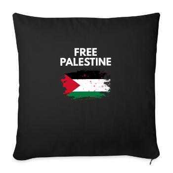 Libérer la Palestine - Housse de coussin décorative 45 x 45 cm - noir - Devant