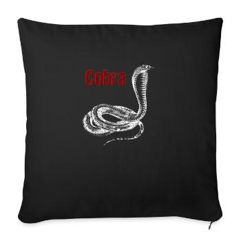 Cobra Snake - Housse de coussin décorative 45 x 45 cm - noir - Devant