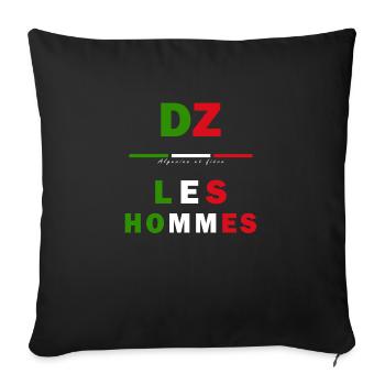 Algerie les hommes - Housse de coussin décorative 45 x 45 cm - noir - Devant