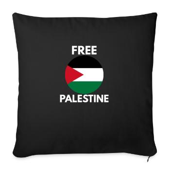 Libérer la Palestine - Housse de coussin décorative 45 x 45 cm - noir - Devant