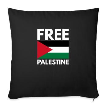 Libérer la Palestine - Housse de coussin décorative 45 x 45 cm - noir - Devant