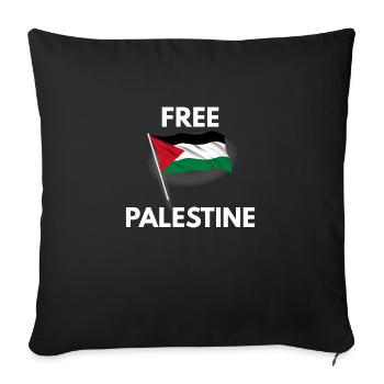 Libérer la Palestine - Housse de coussin décorative 45 x 45 cm - noir - Devant